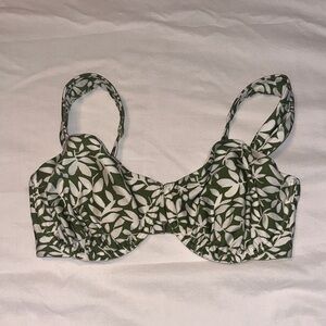 Abercrombie & Fitch Green and White Bikini Top